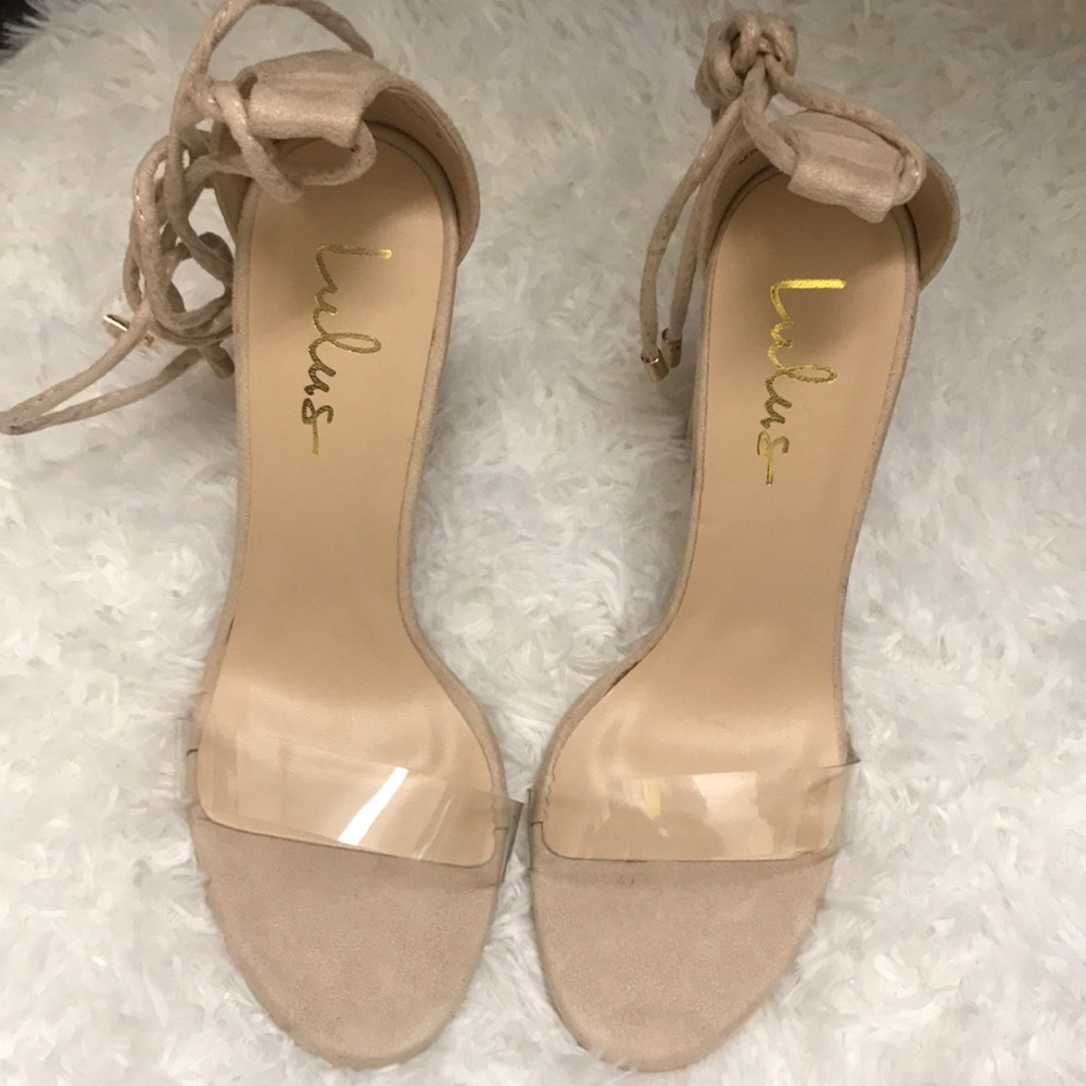 Heels tie at the ankle